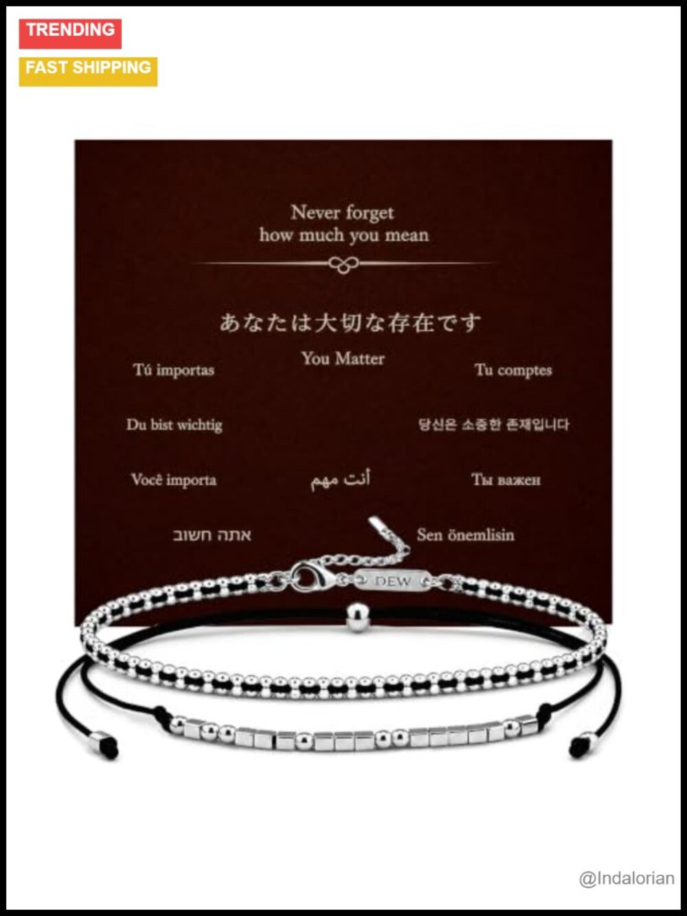 Morse Code Bracelet Set Hidden You Matter Message Layered